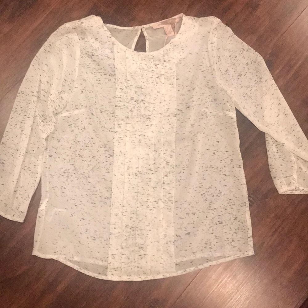 Blouse- white with black specs